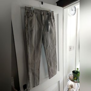 DG2 GRAY FRONT STITCHED SKINNY JEANS 12